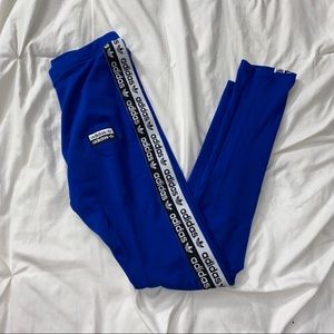Blue adidas leggings